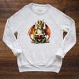 Dragon With Book Raglan Sleeve Sweatshirt Heather Mustard