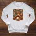 Dragon Reading Book Outfit Girls Dress Fantasy Reader Raglan Sleeve Sweatshirt Heather Mustard
