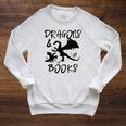 Dragons & Books Reading Raglan Sleeve Sweatshirt Heather Mustard