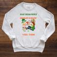 In My Dream World Books Are Free Chocolates Is Healthy Premium Tri-Blend Raglan Sleeve Sweatshirt Heather Mustard