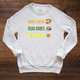 Drink Coffee Read Books Be Happy TShirt Coffee Lover Ideas Raglan Sleeve Sweatshirt Heather Mustard