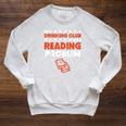 My Drinking Club Has A Reading Problem Book Club Raglan Sleeve Sweatshirt Heather Mustard