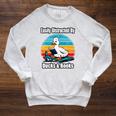 Ducks Books Lover Easily Distracted By Ducks & Books Raglan Sleeve Sweatshirt Heather Mustard