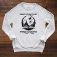 Easily Distracted By Books & Dragons Librarian Book Lover Raglan Sleeve Sweatshirt Heather Mustard