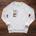 Easily Distracted By Books Wine And Cats Lover Raglan Sleeve Sweatshirt Heather Mustard