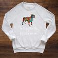 Easily Distracted By Bulldogs & Books Lover Pet Pup Raglan Sleeve Sweatshirt Heather Mustard