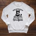 Easily Distracted By Cats And Books Book And Cat Lover Premium Tri-Blend Raglan Sleeve Sweatshirt Heather Mustard