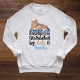 Easily Distracted By Cats And Books For Cat Lovers Men Women Kids Raglan Sleeve Sweatshirt Heather Mustard
