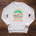 Easily Distracted By Dholes & Books Retro Wild Dogs Lover Raglan Sleeve Sweatshirt Heather Mustard