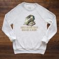 Easily Distracted By Dragons & Books Vintage Style Raglan Sleeve Sweatshirt Heather Mustard