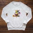 Easily Distracted By Dragons And Books Reading & Fantasy Raglan Sleeve Sweatshirt Heather Mustard