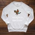 Easily Distracted By Hawks & Books Lover Falcon Bird Raglan Sleeve Sweatshirt Heather Mustard