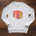 Eat Sleep Books Repeat Book Lover Reading Bookworm Teacher Raglan Sleeve Sweatshirt Heather Mustard