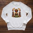 Educated Melanin Queen Afro Women Reading Book History Raglan Sleeve Sweatshirt Heather Mustard