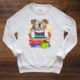 English Bulldog Back To School Book Worm Dog Raglan Sleeve Sweatshirt Heather Mustard English Bulldog Back To School Book Worm Dog Raglan Sleeve Sweatshirt Heather Mustard