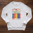 Equality Book Flower Peace Love Kindness LGBTQ Pride Raglan Sleeve Sweatshirt Heather Mustard