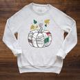 Fall Bookshelf Pumpkin Autumn Reading Raglan Sleeve Sweatshirt Heather Mustard