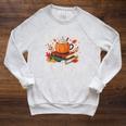 Fall In Love With Reading Autumn Librarian Cute Book Lover Raglan Sleeve Sweatshirt Heather Mustard