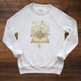Fantasy Book Flowers Celestial Garden Stars Moon Reading Raglan Sleeve Sweatshirt Heather Mustard