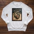 Floral Anatomical Heart Dark Academia Vintage Gothic Book Raglan Sleeve Sweatshirt Heather Mustard
