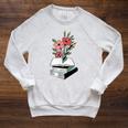 Floral Book Reader Fan For Reading Flower Books With Blooms Raglan Sleeve Sweatshirt Heather Mustard Floral Book Reader Fan For Reading Flower Books With Blooms Raglan Sleeve Sweatshirt Heather Mustard