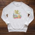 Floral Books And Coffee Cozy Reading Nook Tshirt Raglan Sleeve Sweatshirt Heather Mustard