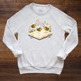 Floral Bumble Bee Reading Book Wildflower Bookish Librarian Raglan Sleeve Sweatshirt Heather Mustard Floral Bumble Bee Reading Book Wildflower Bookish Librarian Raglan Sleeve Sweatshirt Heather Mustard