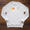 Flowers Graphic Sorry I Can't I Have Book Club Saying Raglan Sleeve Sweatshirt Heather Mustard