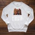 If Found Please Return To The Library Bookish Book Lover Raglan Sleeve Sweatshirt Heather Mustard