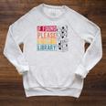If Found Please Return To Library Retro Book Library Raglan Sleeve Sweatshirt Heather Mustard