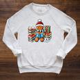 Gingerbread Reading Book Lovers Christmas Bookworm Librarian Raglan Sleeve Sweatshirt Heather Mustard