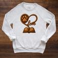 Girl Who Loves Dogs & Books Heart Dog Lover Reader Reeding Raglan Sleeve Sweatshirt Heather Mustard Girl Who Loves Dogs & Books Heart Dog Lover Reader Reeding Raglan Sleeve Sweatshirt Heather Mustard