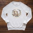 Go Away I'm Reading Librarian Skeleton Reading Book Lover Raglan Sleeve Sweatshirt Heather Mustard