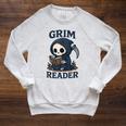 Grim Reader Dark Humor Read Book & Library Lovers Raglan Sleeve Sweatshirt Heather Mustard Grim Reader Dark Humor Read Book & Library Lovers Raglan Sleeve Sweatshirt Heather Mustard