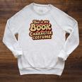 Groovy This Is My Book Character Costume Book Lover Raglan Sleeve Sweatshirt Heather Mustard