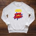Guidance Counselor Teacher Superhero Superpower Comic Book Raglan Sleeve Sweatshirt Heather Mustard