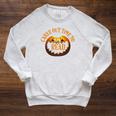 Halloween Carve Carving Read Library Pumpkin Book Raglan Sleeve Sweatshirt Heather Mustard