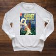 Halloween Horror Vintage Ghost Grim Reaper Comic Book Retro Raglan Sleeve Sweatshirt Heather Mustard Halloween Horror Vintage Ghost Grim Reaper Comic Book Retro Raglan Sleeve Sweatshirt Heather Mustard