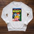 Halloween Horror Vintage Mummy Zombie Comic Book Retro Raglan Sleeve Sweatshirt Heather Mustard Halloween Horror Vintage Mummy Zombie Comic Book Retro Raglan Sleeve Sweatshirt Heather Mustard