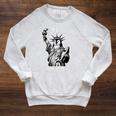 Hands Off Our Libraries Books Reading Penguin Resist Protest Raglan Sleeve Sweatshirt Heather Mustard