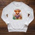 Highland Cow Book Floral Bookworm Librarian Cute Easter Day Raglan Sleeve Sweatshirt Heather Mustard Highland Cow Book Floral Bookworm Librarian Cute Easter Day Raglan Sleeve Sweatshirt Heather Mustard