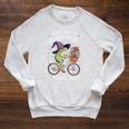 On My Way To Hoard Books And Cause Chaos Frog Raglan Sleeve Sweatshirt Heather Mustard