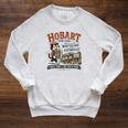 Hobart NY Book Village Of Catskills Vintage Mascot Logo Raglan Sleeve Sweatshirt Heather Mustard
