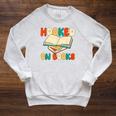 Hooked On Books Retro Reader Raglan Sleeve Sweatshirt Heather Mustard Hooked On Books Retro Reader Raglan Sleeve Sweatshirt Heather Mustard