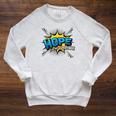 Hope Is My Superpower Comic Book Style Raglan Sleeve Sweatshirt Heather Mustard