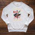Horror Book Club Creepy Reader Gothic Fiction Thriller Fan Raglan Sleeve Sweatshirt Heather Mustard