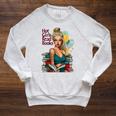 Hot Girls Read Books Spicy Bookish Girl Dark Romance Reader Raglan Sleeve Sweatshirt Heather Mustard