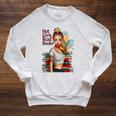 Hot Girls Read BooksSpicy Bookish Girl Dark Romance Reader Raglan Sleeve Sweatshirt Heather Mustard