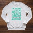 I'm Booked For The Summer Vacation Beach Book Lover Raglan Sleeve Sweatshirt Heather Mustard