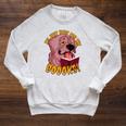 I'm Just Here ForThe BOOOKS Zombie Dog Reading a Book Men Women Kids Raglan Sleeve Sweatshirt Heather Mustard